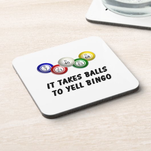 Er zijn ballen nodig om bingo te schreeuwen bier onderzetter (Linkerzijde)