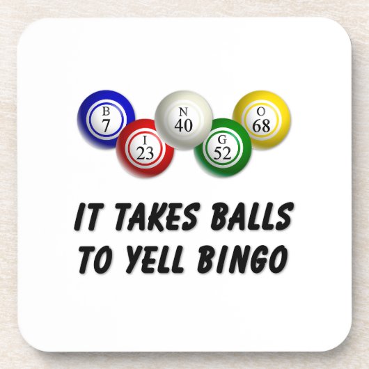 Er zijn ballen nodig om bingo te schreeuwen bier onderzetter (Voorkant)