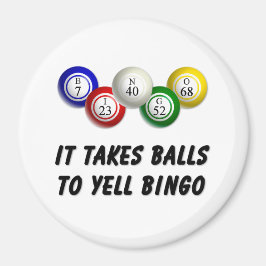 Er zijn ballen nodig om bingo te schreeuwen magneet