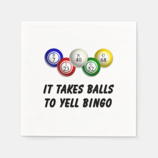 Er zijn ballen nodig om bingo te schreeuwen servet