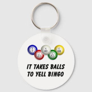 Er zijn ballen nodig om bingo te schreeuwen sleutelhanger