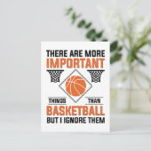 er zijn belangrijkere dingen dan basketbal briefkaart (Staand voorkant)