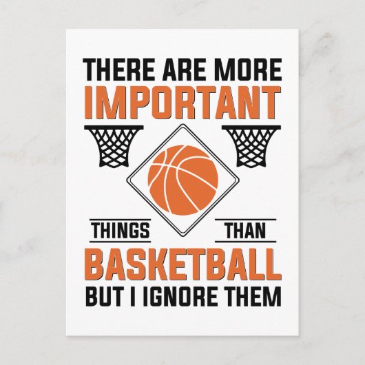 er zijn belangrijkere dingen dan basketbal briefkaart (Voorkant)