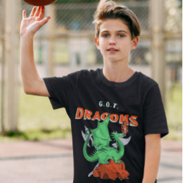 Er zijn dragons Mythologische Dragon Break Fire T-shirt