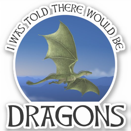 Er Zijn Draken Op Komst Sticker (Voorkant)