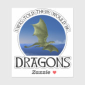 Er Zijn Draken Op Komst Sticker (Vel)