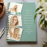 Er zijn Dreamers' Quote Photo Collage Planner<br><div class="desc">Motivatie Quote Photo Collage Jaarlijkse Planner. Ontwerp beschikt over 3 foto's van uw keuze, het citaat 'Er zijn dromers en er zijn planners; de planners maken hun dromen waar', een schattig klein hart, naam en jaar. De blauwgroen achtergrond kan worden gewijzigd in elke kleur met behulp van het gereedschap 'verder...</div>