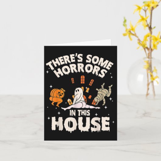 Er zijn enkele verschrikkingen in dit huis Ghost P Kaart (Gele Bloem)