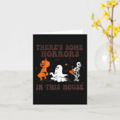 Er zijn enkele verschrikkingen in dit huis Hallowe Kaart (Gele Bloem)