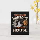 Er zijn enkele verschrikkingen in dit huis Hallowe Kaart (Gele Bloem)