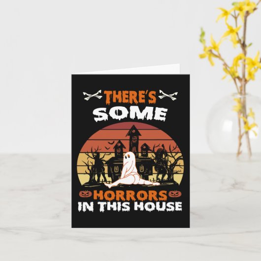 Er zijn enkele verschrikkingen in dit huis leuke r kaart (Gele Bloem)