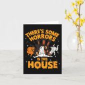 Er zijn enkele verschrikkingen in dit huis pompoen kaart (Gele Bloem)