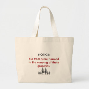 Er zijn geen bomen gekapt - Grocery Bag Grote Tote Bag