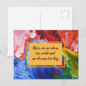 Er zijn geen ideeën te wild en geen dromen te groo briefkaart (Voorkant / Achterkant)