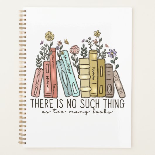 Er zijn geen te veel boeken planner (Voorkant)