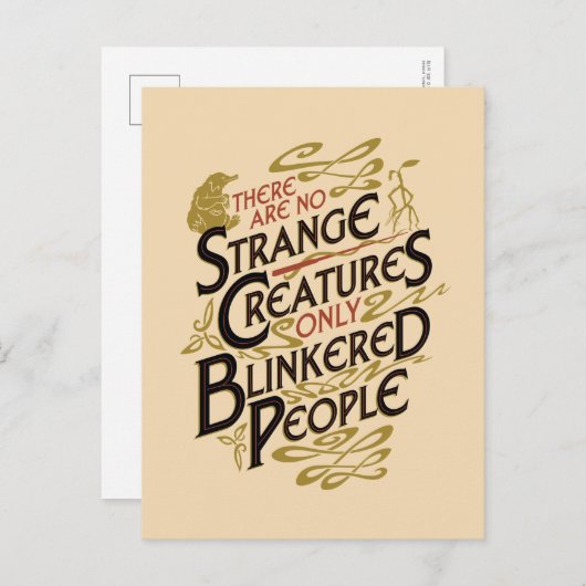 Er zijn geen vreemde creaties briefkaart (Voorkant / Achterkant)