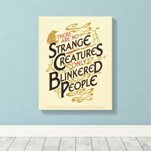 Er zijn geen vreemde creaties canvas afdruk (Insitu (Houten vloer))