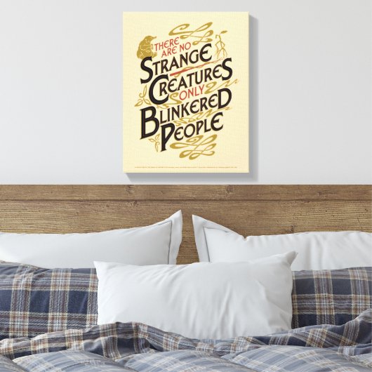 Er zijn geen vreemde creaties canvas afdruk (Insitu (Slaapkamer))