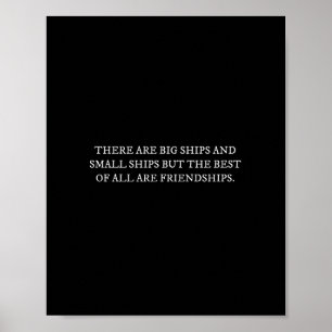 Er zijn grote schepen en kleine schepen grappige v poster