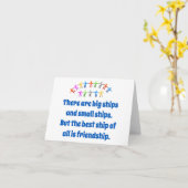 Er zijn grote schepen en kleine schepen - vriendsc kaart (Gele Bloem)
