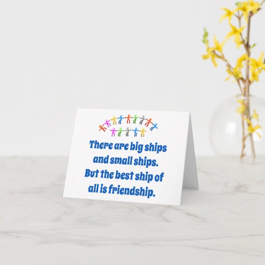 Er zijn grote schepen en kleine schepen - vriendsc kaart (Gele Bloem)