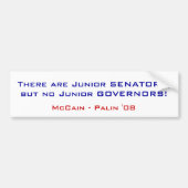Er zijn Junior SENATORS, maar geen Junior GOVERN.. Bumpersticker (Voorkant)