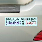 Er zijn maar twee soorten boten... bumpersticker (Op auto)