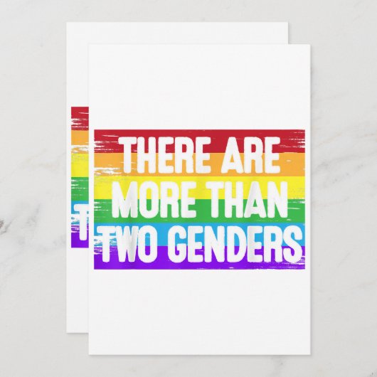 Er zijn meer dan 2 Genders t Shirt twee Gift Manne Kaart (Voorkant / Achterkant)