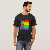 Er zijn meer dan twee geslachten LGBTQ-regenboogfl T-shirt (Voorkant volledig)