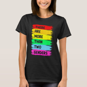 Er zijn meer dan twee geslachten regenboogkleur t-shirt