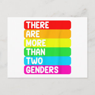 Er zijn meer dan twee seksen van de LGBTQ regenboo Briefkaart