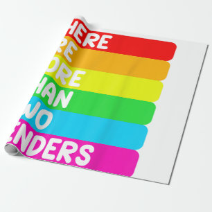 Er zijn meer dan twee seksen van de LGBTQ regenboo Cadeaupapier
