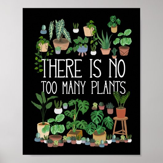 Er zijn niet te veel Planten Poster (Voorkant)