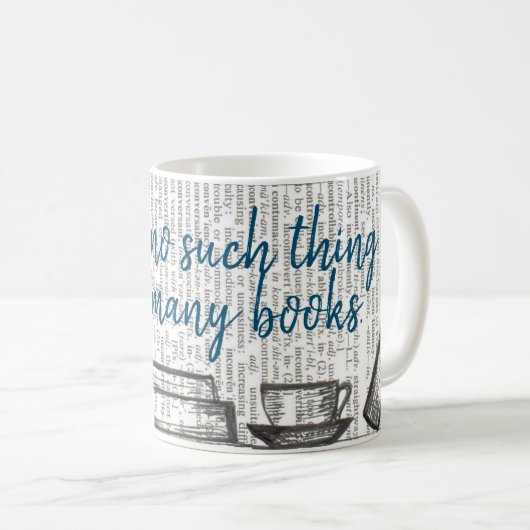 Er zijn niet zoveel boeken koffiemok (Voorkant rechts)