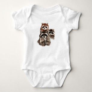 Er zijn nooit te veel Raccoons Cute Animal Romper