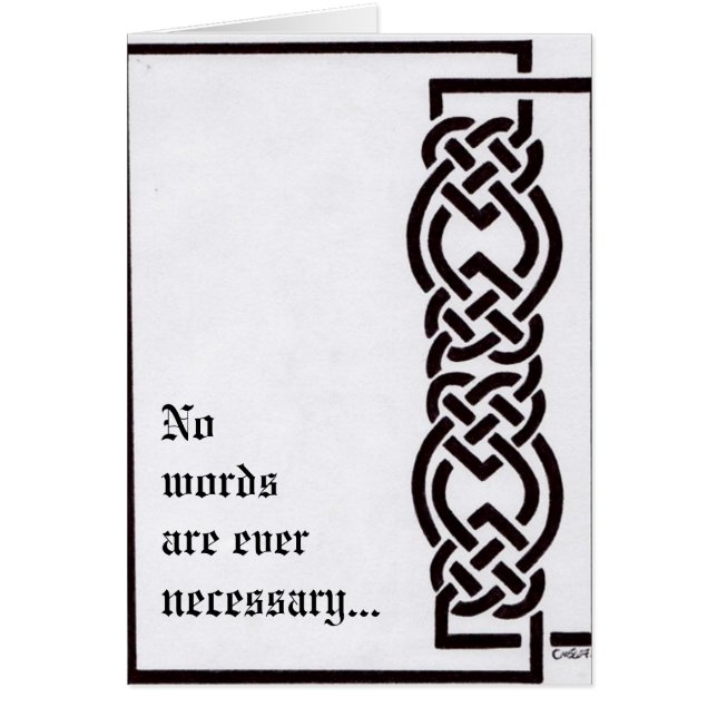 Er zijn nooit woorden nodig... (Voorkant)