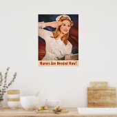 Er zijn nu verpleegsters nodig,  oorlogspropaganda poster (Keuken)