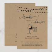 Er zijn schamele Drinken op House Housewarming Inv Kaart (Voorkant / Achterkant)