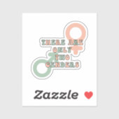 Er zijn slechts twee genders sticker (Vel)