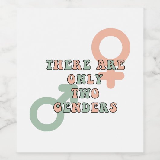 Er zijn slechts twee genders wijn etiket (Enkel label)