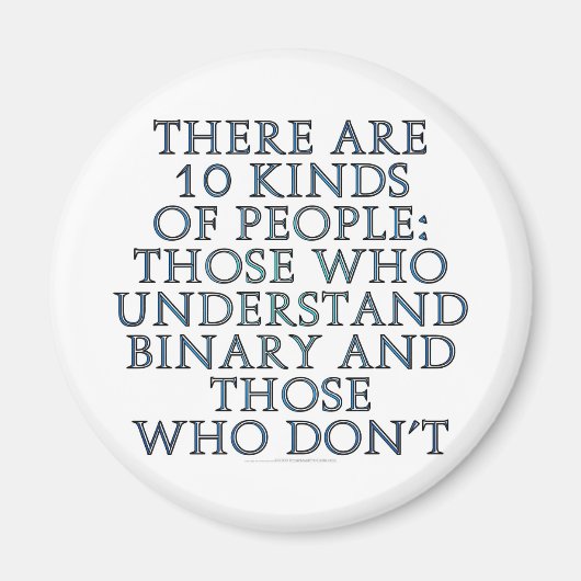 Er zijn tien soorten mensen... magneet (Voorkant)