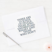 Er zijn tien soorten mensen... ronde sticker (Envelop)