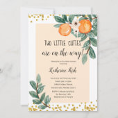 Er zijn twee kleine coupes op weg naar Baby shower Kaart (Voorkant)