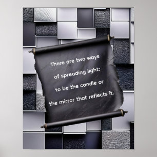 Er zijn twee manieren om licht te verspreiden: poster
