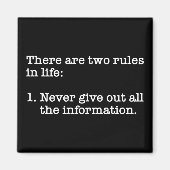 Er zijn twee regels in het leven grappig Gezegde Magneet (Voorkant)