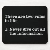 Er zijn twee regels in het leven grappig Gezegde Muismat (Voorkant)