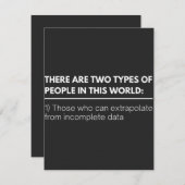 Er zijn twee SOORTEN mensen in deze wereld: Bedankkaart (Voorkant / Achterkant)