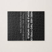 Er zijn twee SOORTEN mensen in deze wereld: Legpuzzel (Horizontaal)