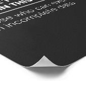 Er zijn twee SOORTEN mensen in deze wereld: Poster (Hoek)