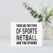Er zijn twee soorten sportnetball briefkaart (Staand voorkant)